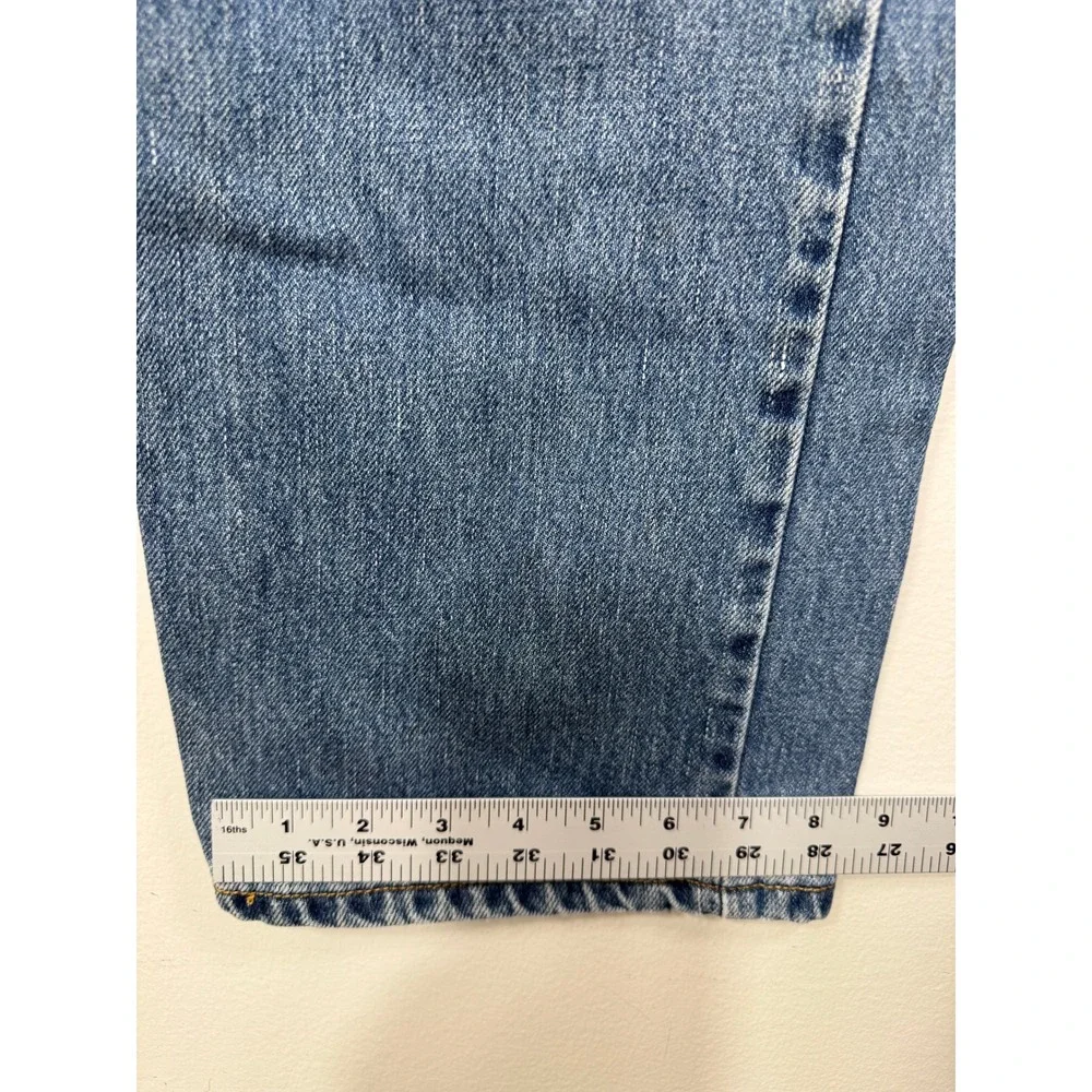 Levi's Jeans Men 36x31 505 Regular Fit Blue Straight Leg Denim Distressed Y2K
